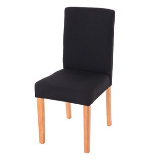 Lot De 6 Chaises De Séjour Littau, Tissu Noir, Pieds Clairs