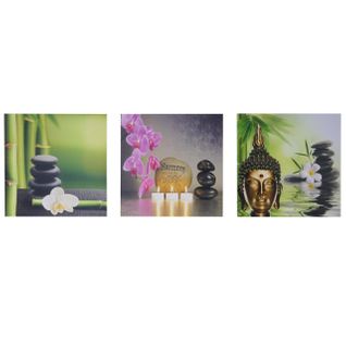 Toile De Décoration Murale T376 3 Parties 150x50cm Bouddha