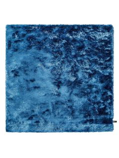 Tapis à Poils Longs Whisper Bleu 60x60 Cm