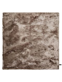 Tapis à Poils Longs Whisper Marron Clair 150x150 Cm