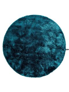 Tapis à Poils Longs Whisper Turquoise  200 Cm Rond