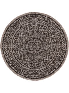Tapis D'extérieur Et Intérieur Rond Cleo Beige/marron  150 Cm Rond