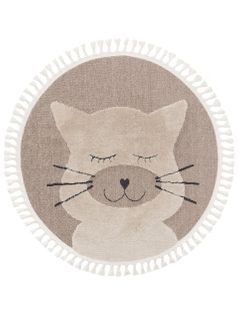 Tapis Enfant Momo Beige  120 Cm Rond