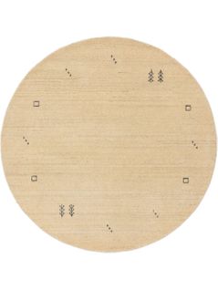 Tapis En Laine Rond Jamal 1 Crème 200 Cm Rond