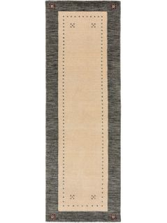 Tapis De Couloir En Laine Jamal Beige/gris 80x300 Cm
