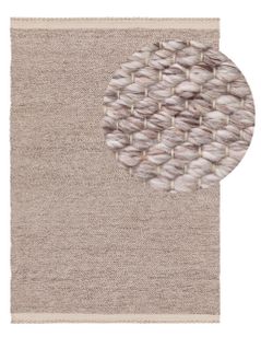 Tapis Fabriqué à Partir De Matériaux Recyclés Kiah Crème/taupe 160x230 Cm