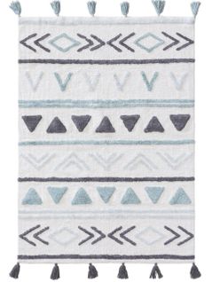 Tapis Lavables Pour Enfants Levi Bleu 120x170 Cm