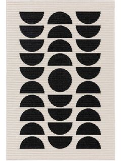 Tapis D'extérieur Et Intérieur Taro Noir Et Blanc 1 200x290 Cm