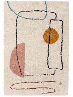 Tapis à Poils Longs Louise Multicouleur 140x200 Cm