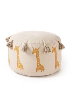 Pouf Savannah Jaune 45x45x25 Cm