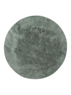 Tapis En Fausse Fourrure Furry Vert 120 Cm Rond