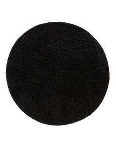 Tapis à Poils Longs Soho Noir 120 Cm Rond