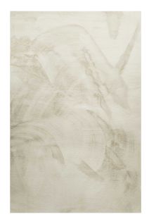 Tapis Doux 200x200  Poils Longs Beige Crème Anna