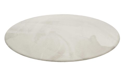 Tapis Doux 200 Rd.  Poils Longs Beige Crème Anna