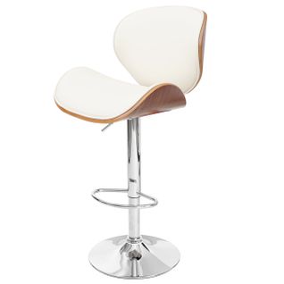 Tabouret Foxrock, Chaise De Bar, Bois Courbé Desgin Rétro ~ Aspect Noix, Crème