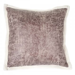 Coussin De Décoration, Aspect Daim, Coussin Avec Bourrage, Marron Aspect Toison, 45x45cm