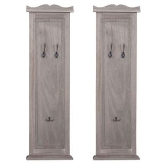 Lot De 2 Patères T33 109x28x4cm Gris-brun Shabby