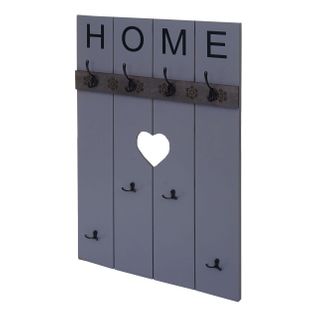 Patère Murale Hwc-c89 Home Vintage 8 Crochets 91x60cm Grau-blau