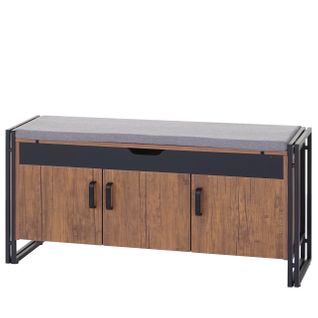 Banquette Hwc-a27, 53x110x30cm, Aspect Chêne