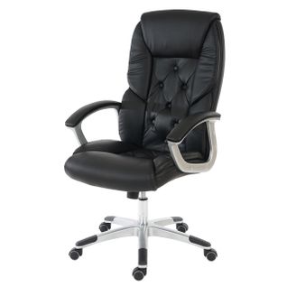 Fauteuil De Bureau Pro L42 Xxl, Charge 150kg, Similicuir ~ Noir