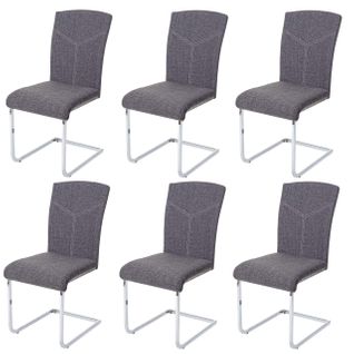 Lot De 6 Chaises De Salle à Manger Hwc-f36 Grises