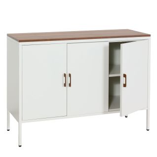 Buffet Hwc-l84 90x120x40cm Mélaminé Blanc