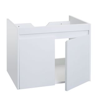 Meuble Sous-lavabo Hwc-l86 2 Portes 48x59x46cm Blanc