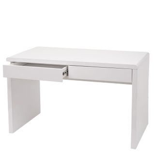 Bureau Hwc-g51, Bureau Informatique, Blanc Brillant ~ 120x60 cm