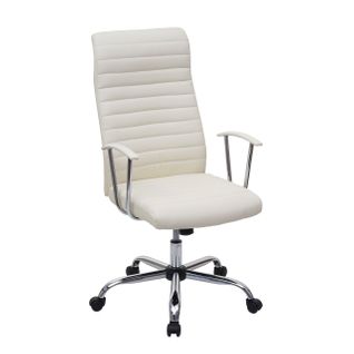 Chaise De Bureau Cagliari Simlicuir Crème Beige