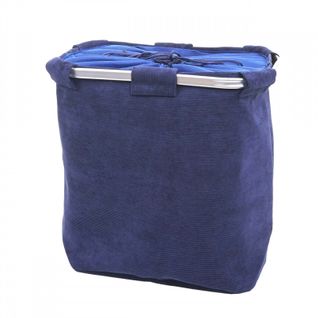 Panier à Linge Hwc-c34 56x49x30cm 82l Velours Bleu