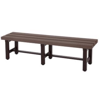 Banc De Jardin Alu Hwc-k60 Résistant Aux Intempéries Wpc 150cm, Brun