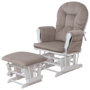 Fauteuil Relax Hwc-c76 Gris Clair, Structure Blanche