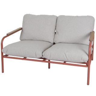 Banc De Jardin En Aluminium Hwc-o11 Terracotta Rembourrage Beige