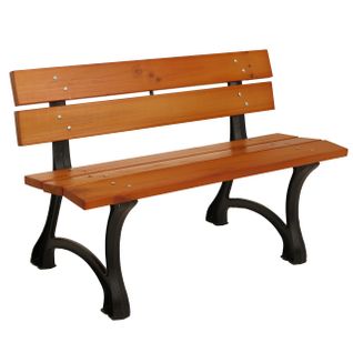 Banc De Jardin Hwc-o20 Fonte Bois Pin 125cm Teck