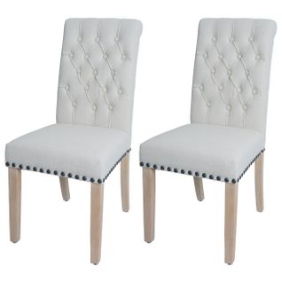 Lot De 2 Chaises De Salle à Manger Hwc-o66 Blanches