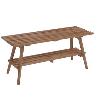 Banc De Vestiaire  Hwc-p56 45x100x35cm, Bois Massif Chêne