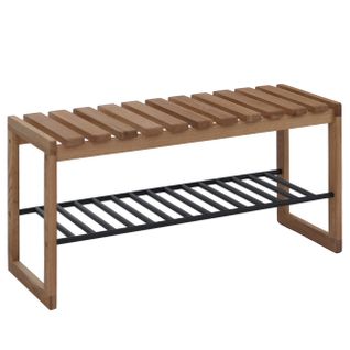 Banc De Vestiaire  Hwc-p57 45x88x30cm, Bois Massif Chêne