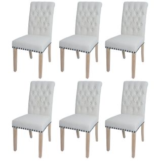 Lot De 6 Chaises De Salle à Manger Hwc-o66 Blanches