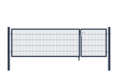 Portail De Jardin à Double Battant Aditus - 100 X 350 Cm Vert