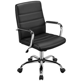Chaise De Bureau Ergonomique Fauteuil De Bureau En Similicuir Chaise Réglable En Hauteur Noir