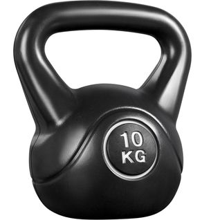 Kettlebell De 10kg, Coque En Plastique Pehd Fitness Et Musculation Entraînement En Force, Noir