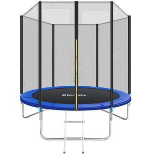 Trampoline Modèle B Ø 244 Cm, Certifié Gs Pour Un Maximum De Sécurité Noir/bleu