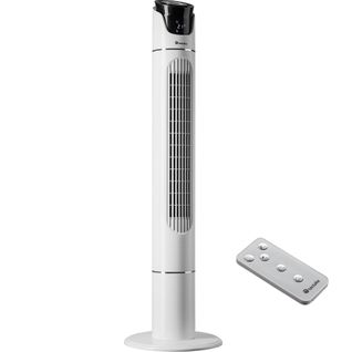 Ventilateur Colonne Avec Oscillation Réglable Et Fonction Minuterie Blanc