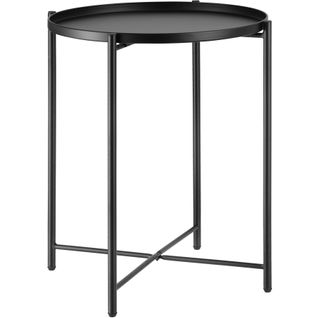 Table D'appoint En Acier 455 X 455 X 53 Cm Noir