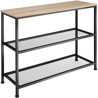 Console Style Industriel 100 X 30 X 81 Cm Bois Clair