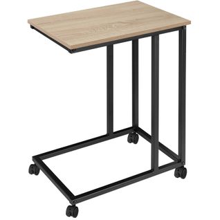 Table D'appoint Style Industriel 48 X 35 X 70 Cm Bois Clair