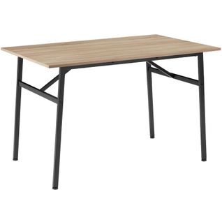 Table De Salle à Manger Style Industriel 120 X 75 X 76 Cm Bois Clair