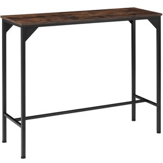 Table De Bar Style Industriel 120 X 40 X 1005 Cm Bois Foncé