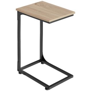 Table D'appoint Style Industriel 40 X 30 X 63 Cm Bois Clair
