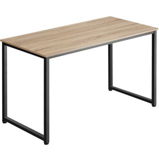 Bureau Style Industriel Grand Espace Pour Les Jambes Bois Clair